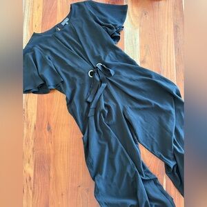 Luxology Black Jumpsuit with Tie Waist